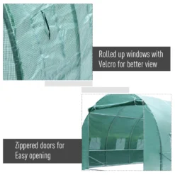 Outsunny Galvanised Steel Walk-in Greenhouse 6 X 3M Green -Günstiges Grün Ecke Geschäft 0dsf1417dc40b25e9