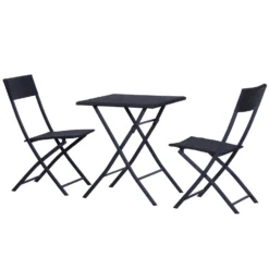 Outsunny Rattan Bistro Set - Black