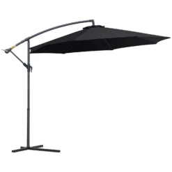 Outsunny Cantilever Banana Parasol 3m - Black