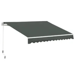 Outsunny Retractable Sun Shade 3.5 X 2.5m - Grey
