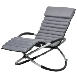 Günstiges Grün Ecke Geschäft 9 Outsunny Rocking Chair - Grey