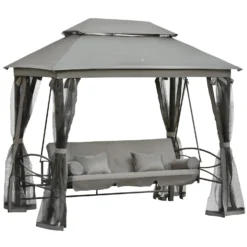 Outsunny Gazebo Swing Seat - Grey