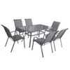 Silver & Stone Bali Outdoor 7 Piece Dining Set - Grey