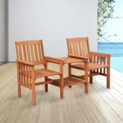 Silver & Stone Tropicana Wooden Love Seat -Günstiges Grün Ecke Geschäft 1363 1