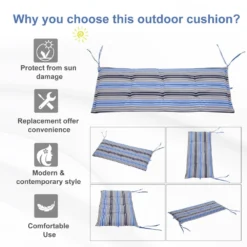 Outsunny Set Of 2 Durable Swing Chair Cushions - Blue -Günstiges Grün Ecke Geschäft 1623856929 66773200