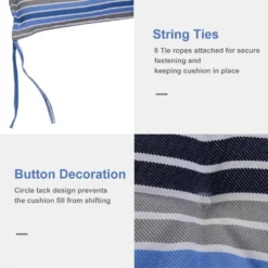 Outsunny Set Of 2 Durable Swing Chair Cushions - Blue -Günstiges Grün Ecke Geschäft 1623856933 37257300