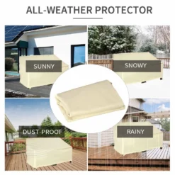 Outsunny Outdoor 2 Seater Waterproof Furniture Cover - Beige -Günstiges Grün Ecke Geschäft 1623857061 00498500