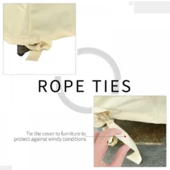 Outsunny Outdoor 2 Seater Waterproof Furniture Cover - Beige -Günstiges Grün Ecke Geschäft 1623857064 27432900