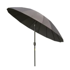 Outsunny 2.5 M Umbrella Parasol With Adjustable Tilt Crank - Dark Grey