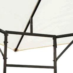 Outsunny Metal Frame Garden Gazebo Black/ Cream -Günstiges Grün Ecke Geschäft 1624009228 37140700
