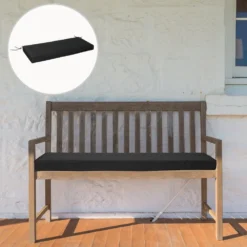 Outsunny-2 Seater Outdoor Bench Cushion Black -Günstiges Grün Ecke Geschäft 1624009304 93852600