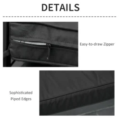 Outsunny-2 Seater Outdoor Bench Cushion Black -Günstiges Grün Ecke Geschäft 1624009314 07730200