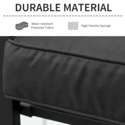 Outsunny-2 Seater Outdoor Bench Cushion Black -Günstiges Grün Ecke Geschäft 1624009317 30064300
