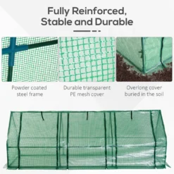 Outsunny Polytunnel Greenhouse -Günstiges Grün Ecke Geschäft 1624009428 77855100 10e23773 bc9e 4142 9ccc 552b41afea71