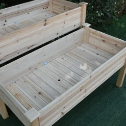 2 Piece Elevated Wooden Planter -Günstiges Grün Ecke Geschäft 1624009600 05723400