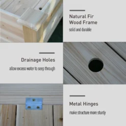 2 Piece Elevated Wooden Planter -Günstiges Grün Ecke Geschäft 1624009602 96605300