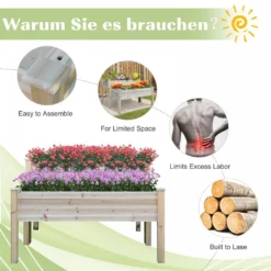 2 Piece Elevated Wooden Planter -Günstiges Grün Ecke Geschäft 1624009610 16597600