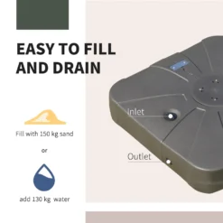 Fillable Umbrella Parasol Base With Wheels - Brown -Günstiges Grün Ecke Geschäft 1624009655 02777700 ee185a57 0b58 41d2 b41d bdc8731607c3