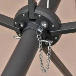 Outsunny 4.4 M Double-Sided Parasol Umbrella With LED Solar Lights - Khaki -Günstiges Grün Ecke Geschäft 1624009742 07456500 ca058b8c 8f0f 413f 8d10 c7931c07fb0a