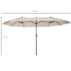 Oasis 4.6 M Double Sided Garden Parasol - Cream -Günstiges Grün Ecke Geschäft 1624009777 28250200 21f9c0b4 6c86 48b2 b4ec dcf8ecf5da08