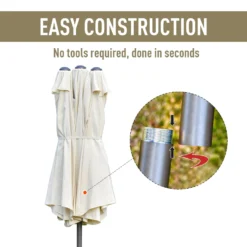 Oasis 4.6 M Double Sided Umbrella Parasol - White -Günstiges Grün Ecke Geschäft 1624014802 54607400 8c3f6f35 0abb 433d 9f20 68684bf794d6