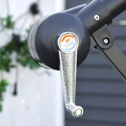 Outsunny Steel Hanging Banana Umbrella Parasol - Red -Günstiges Grün Ecke Geschäft 1624014856 29805900