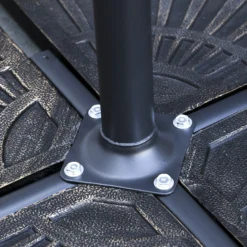 Outsunny Steel Hanging Banana Umbrella Parasol - Red -Günstiges Grün Ecke Geschäft 1624014860 26290700