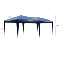 Outsunny 3 X 6m Garden Pop Up Gazebo Height Adjustable Marquee Party Tent Wedding Water Resistant Awning Canopy With Free Storage Bag Blue 671 Global Ratings -Günstiges Grün Ecke Geschäft 1624014911 39812700 d9db2170 6733 497b 8f42 1ea171126630