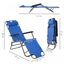 Outsunny Metal Frame 2 In 1 Sun Lounger Chair W/ Pillow Blue -Günstiges Grün Ecke Geschäft 1624014919 06124500 75599d2d cdae 489b 95da 22ff2b359c65