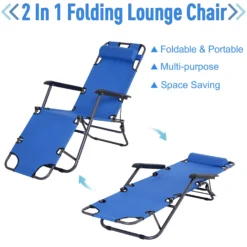 Outsunny Metal Frame 2 In 1 Sun Lounger Chair W/ Pillow Blue -Günstiges Grün Ecke Geschäft 1624014928 09088100 a0392a3a e558 4887 8d34 aca27692e76c