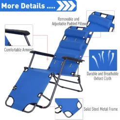 Outsunny Metal Frame 2 In 1 Sun Lounger Chair W/ Pillow Blue -Günstiges Grün Ecke Geschäft 1624014941 69913100 28e5dcf2 068e 4991 9c55 72419cb9a9b1