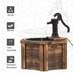 Outsunny Garden Wooden Electric Water Fountain -Günstiges Grün Ecke Geschäft 1624014990 10558500 f0895359 4233 4e1f b9a3 df309db815cf