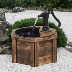 Outsunny Garden Wooden Electric Water Fountain -Günstiges Grün Ecke Geschäft 1624014994 01423300 d248e723 2ca4 46f1 be1e c74722d0e65f