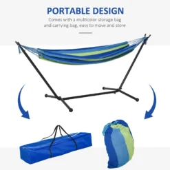 Outsunny Hammock With Metal Stand And Carrying Bag -Günstiges Grün Ecke Geschäft 1624015119 50164100