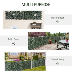 Outsunny Artifical Leaf Trellis - Dark Green -Günstiges Grün Ecke Geschäft 1624015203 22984100