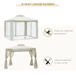 Oasis 3 M X 3 M 2 Tier Draper Garden Gazebo/ Marquee - Cream -Günstiges Grün Ecke Geschäft 1624015352 68905600