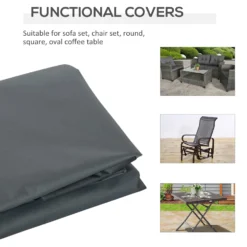 Outsunny Water Resistant Rattan Furniture Cover - Grey -Günstiges Grün Ecke Geschäft 1624015434 38115900 79026a0f 15e4 49e5 94a6 64d4139d245d