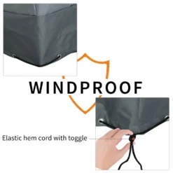 Outsunny Water Resistant Rattan Furniture Cover - Grey -Günstiges Grün Ecke Geschäft 1624015436 17695500 cce802e6 5998 4424 a21b 6c913f01c1b8