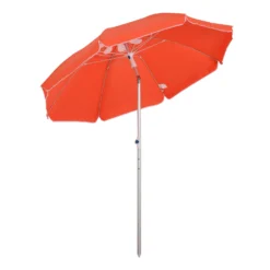 Oasis 1.9 M Beach Umbrella Parasol With Adjustable Angle And Carry Bag - Orange