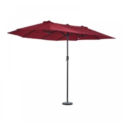 Oasis 4.6 M Double-Sided Umbrella Parasol - Wine Red