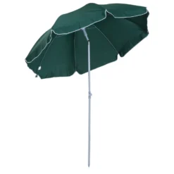 Oasis 2.2 M Steel Beach Umbrella Parasol - Dark Green