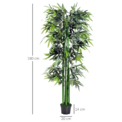 Outsunny 1.8 M Artificial Bamboo Plant With Pot - Green/Black -Günstiges Grün Ecke Geschäft 1624015634 79509000 7b49feb0 5f37 410c bde8 d042699fa87b