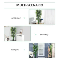 Outsunny 1.8 M Artificial Bamboo Plant With Pot - Green/Black -Günstiges Grün Ecke Geschäft 1624015642 40266900 e909b656 5598 4d1d 96b3 adcf4742290b
