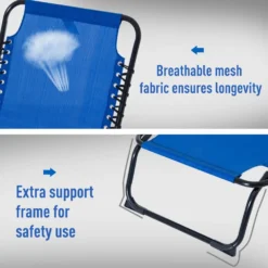 Outsunny Sun Lounger With Pillow - Blue -Günstiges Grün Ecke Geschäft 1624015764 16326800 e6b48f8f 1c79 423a 9db9 690640ea4ae3