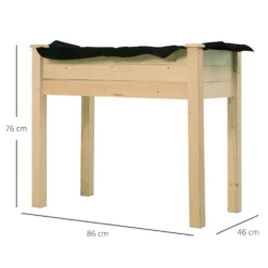 Outsunny Fir Wood Raised Rectangular Plant Stand 86 L X 46 W X 76 H Cm -Günstiges Grün Ecke Geschäft 1624015986 68986300