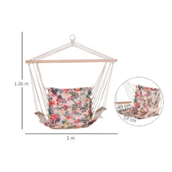 Outsunny Hanging Rope Frame Hammock Chair - Floral -Günstiges Grün Ecke Geschäft 1624016007 59074900 09b3bdf3 5229 46e8 b6f6 e626cfa7e5e2