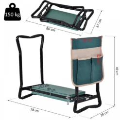 Outsunny Steel Frame Garden Kneeler With Resting Foam Pad -Günstiges Grün Ecke Geschäft 1624016146 98692500