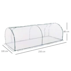 Outsunny PVC Greenhouse Tunnel Steel Frame Transparent 250x100x80cm -Günstiges Grün Ecke Geschäft 1624026050 71973800 d1f6024e f4c7 4159 b8db 5937f06b86a4