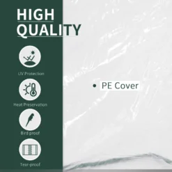 Outsunny PVC Greenhouse Tunnel Steel Frame Transparent 250x100x80cm -Günstiges Grün Ecke Geschäft 1624026053 65461200 1262f86d 6b3c 42e4 ac0a 0e87b6472f51