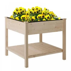 Outsunny Elevated Fir Wood Plant Box 91Lx91Wx81H Cm -Günstiges Grün Ecke Geschäft 1624026248 30248300 df183aa6 1fb1 455b ad12 b2503a93510d